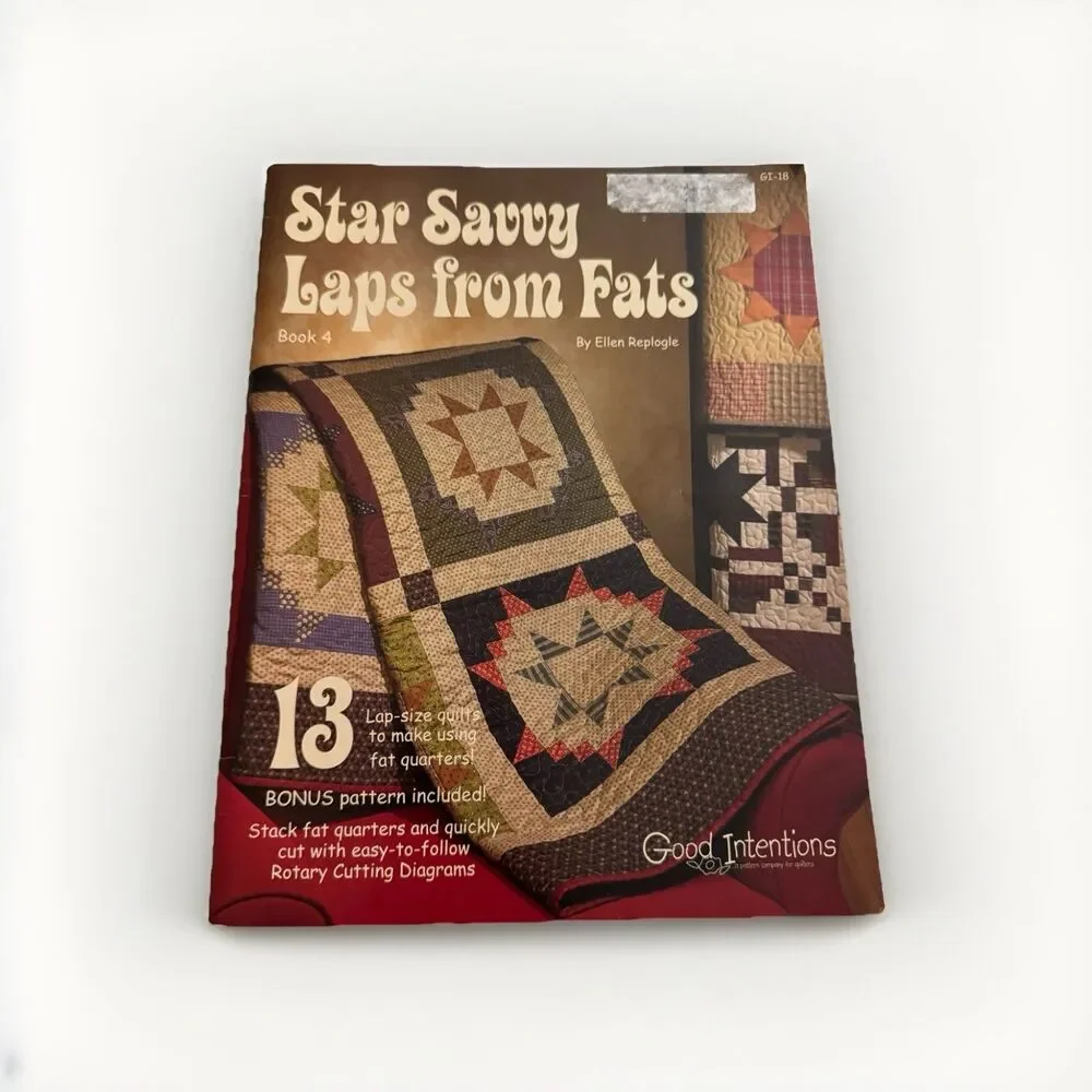 Star Savvy Laps From Fats Book 4 Ellen Replogle Quilt Pattern Lap Size Quarters